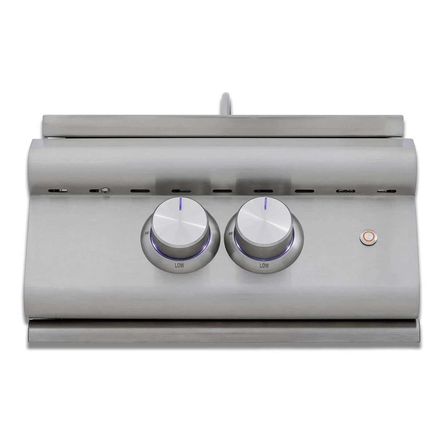Blaze BLZ-PBLTE3 Premium LTE+ Built-In High Performance Power Burner With Wok Ring & Stainless Steel Lid - Front View With Lid - White Background