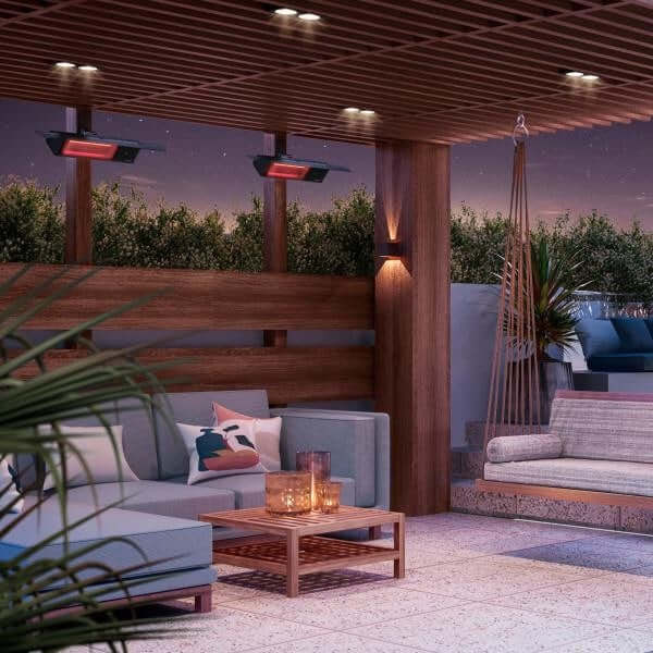 Dimplex X-DIRP15A10GR DIR Series Infrared Plug-In Heater - 1500W - 120V - Outdoor Seating Area