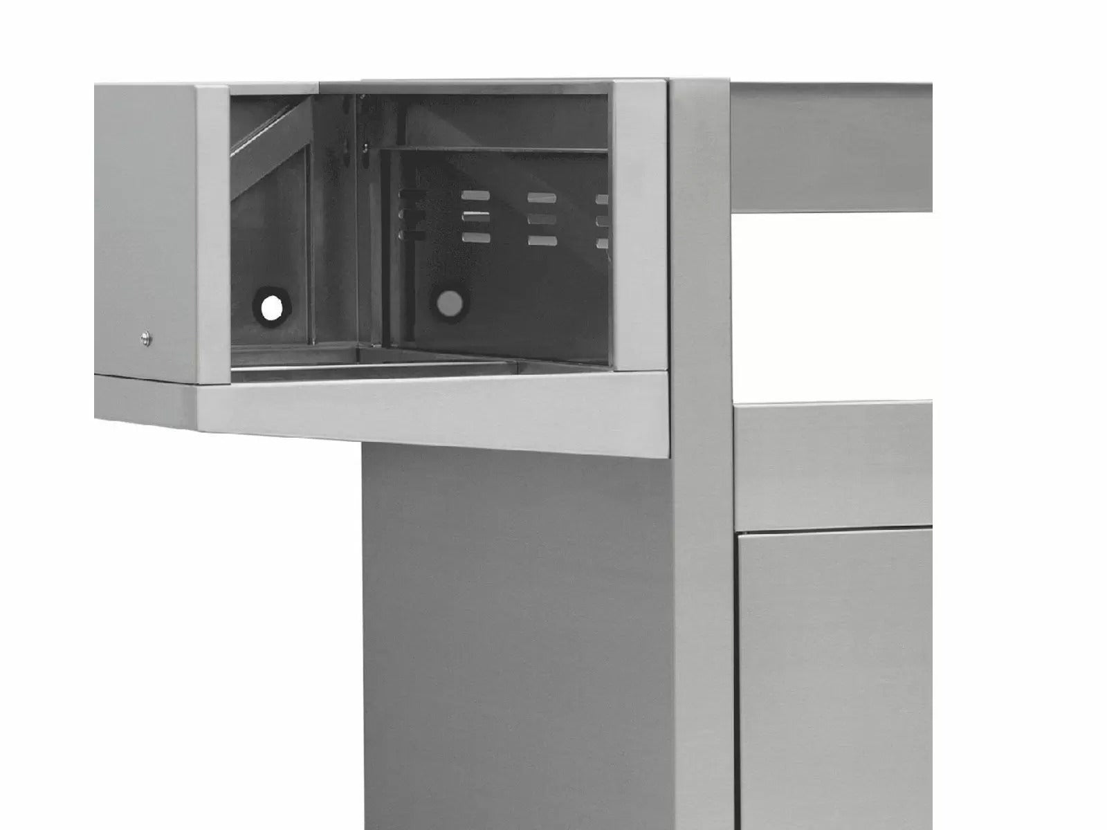 Summerset Grills Side Burner Bracket for Sizzler Carts - Right Side Mount - CART-SIZ-SB2BK-R - Empty Bracket