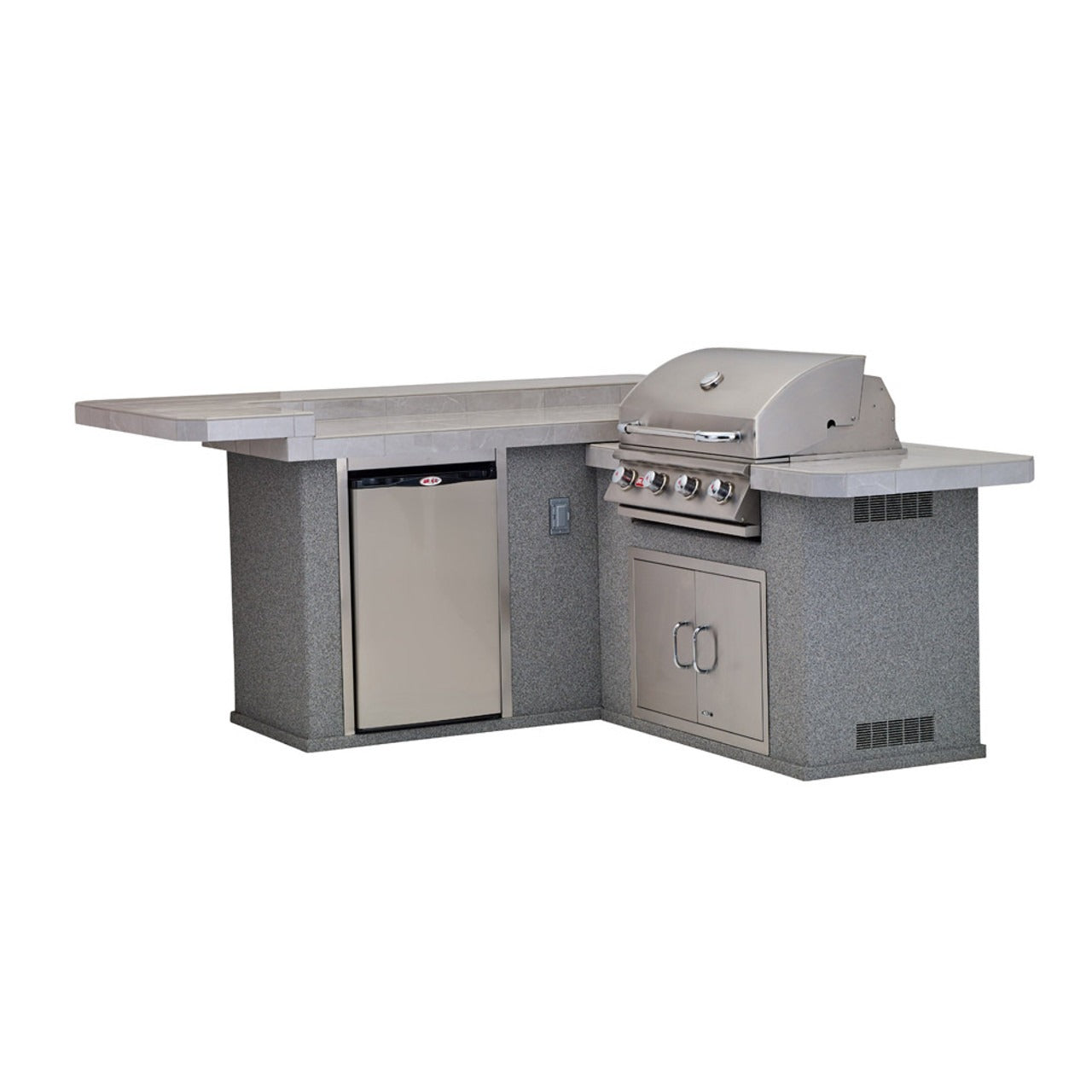 Bull Jr Gourmet Q Island in Rock Stucco - 31022 - Close Head