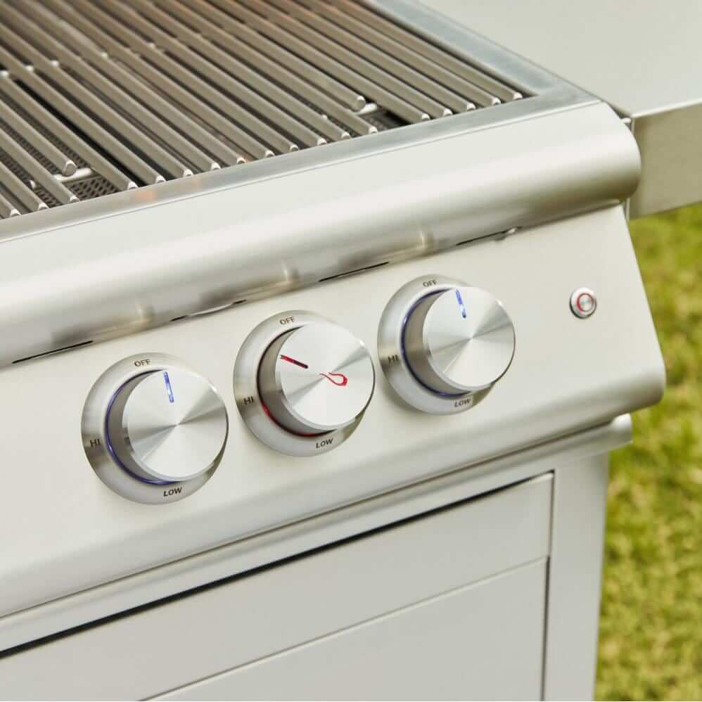 Blaze BLZ-5LTE3 Premium LTE+ 40-Inch 5-Burner Gas Grill With Rear Infrared Burner & Lift-Assist Hood - Knobs - Lifestyle
