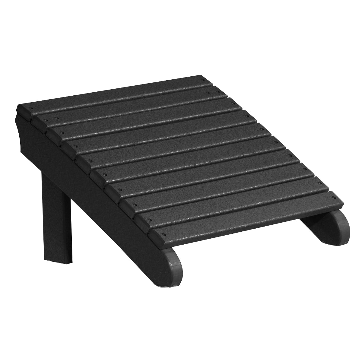 LuxCraft Deluxe Adirondack Footrest - PDAF - Black