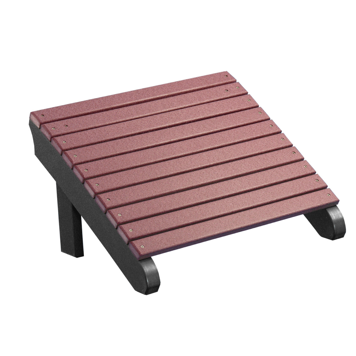 LuxCraft Deluxe Adirondack Footrest - PDAF - Cherrywood / Black