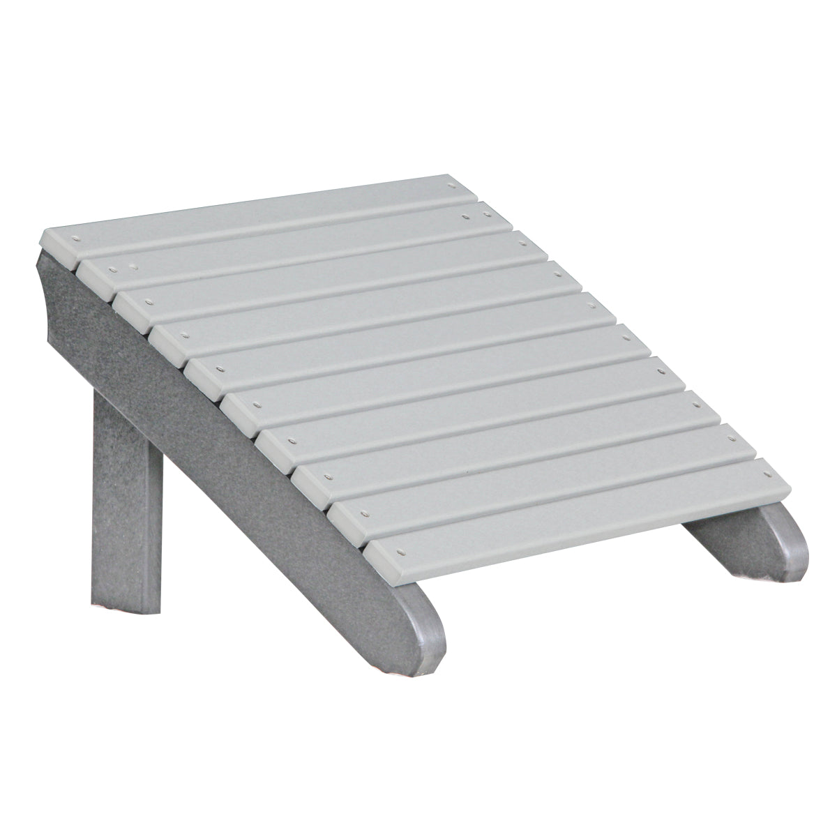 LuxCraft Deluxe Adirondack Footrest - PDAF - Dove Gray / Slate