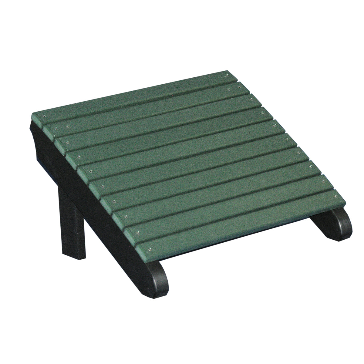 LuxCraft Deluxe Adirondack Footrest - PDAF - Green / Black