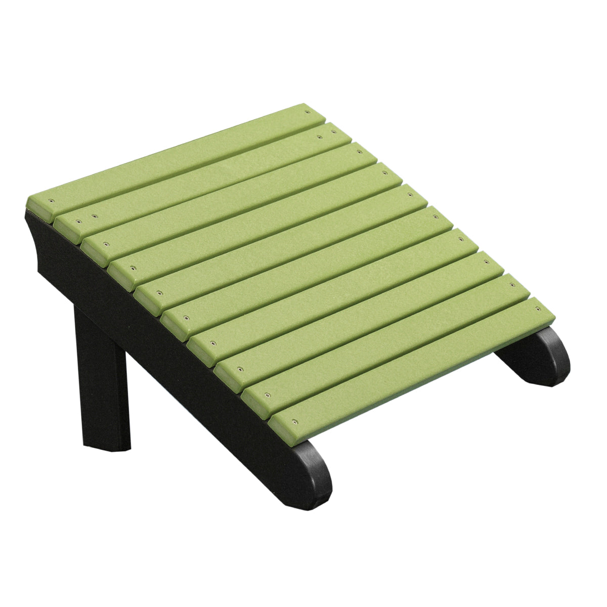 LuxCraft Deluxe Adirondack Footrest - PDAF - Lime Green / Black
