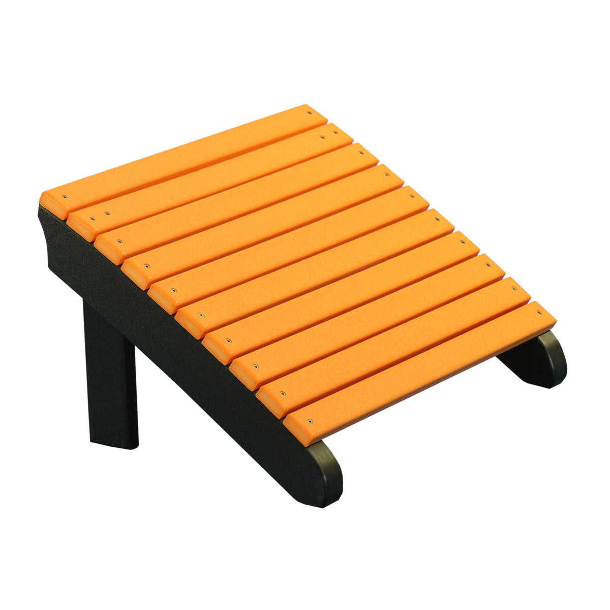 LuxCraft Deluxe Adirondack Footrest - PDAF - Tangerine / Black