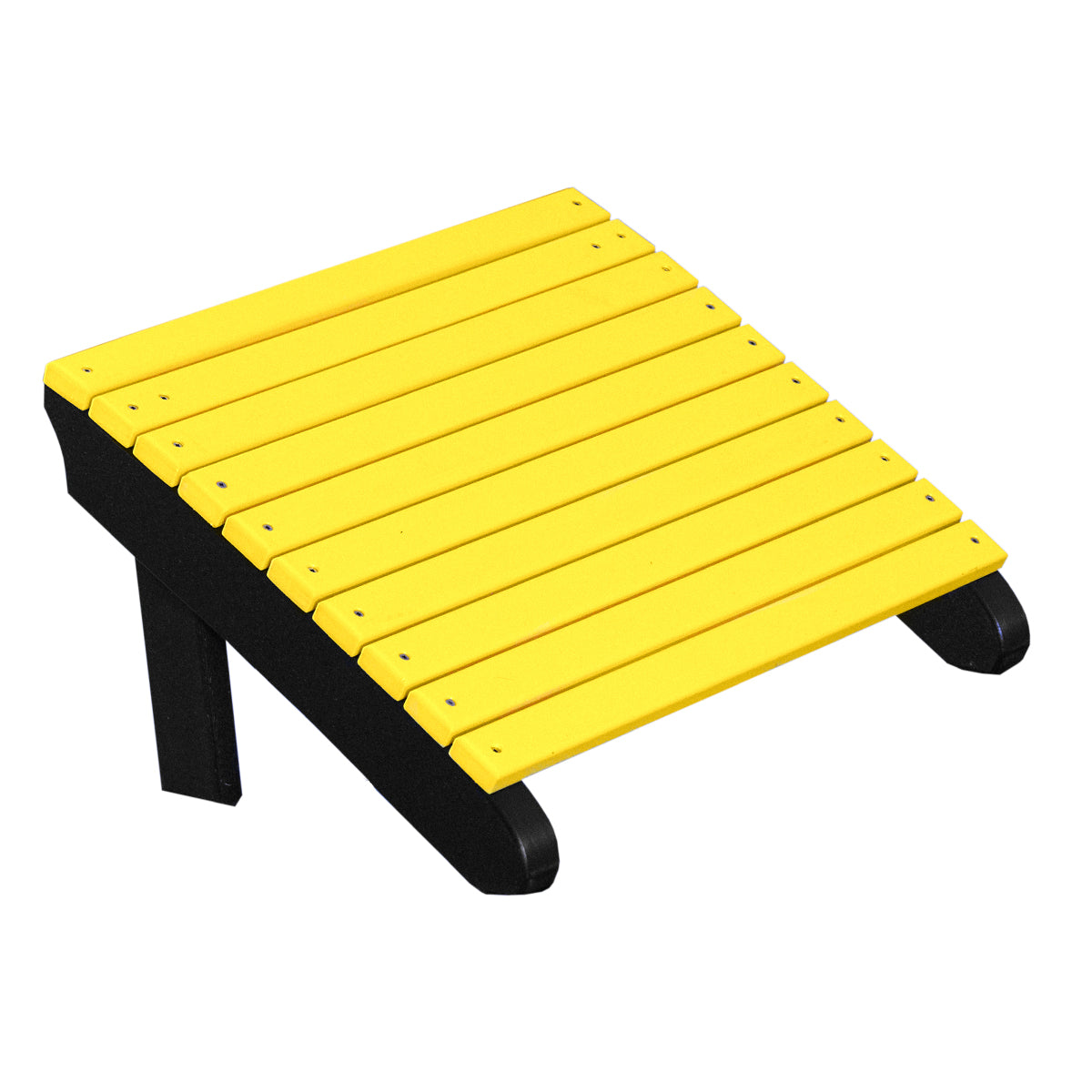 LuxCraft Deluxe Adirondack Footrest - PDAF - Yellow / Black