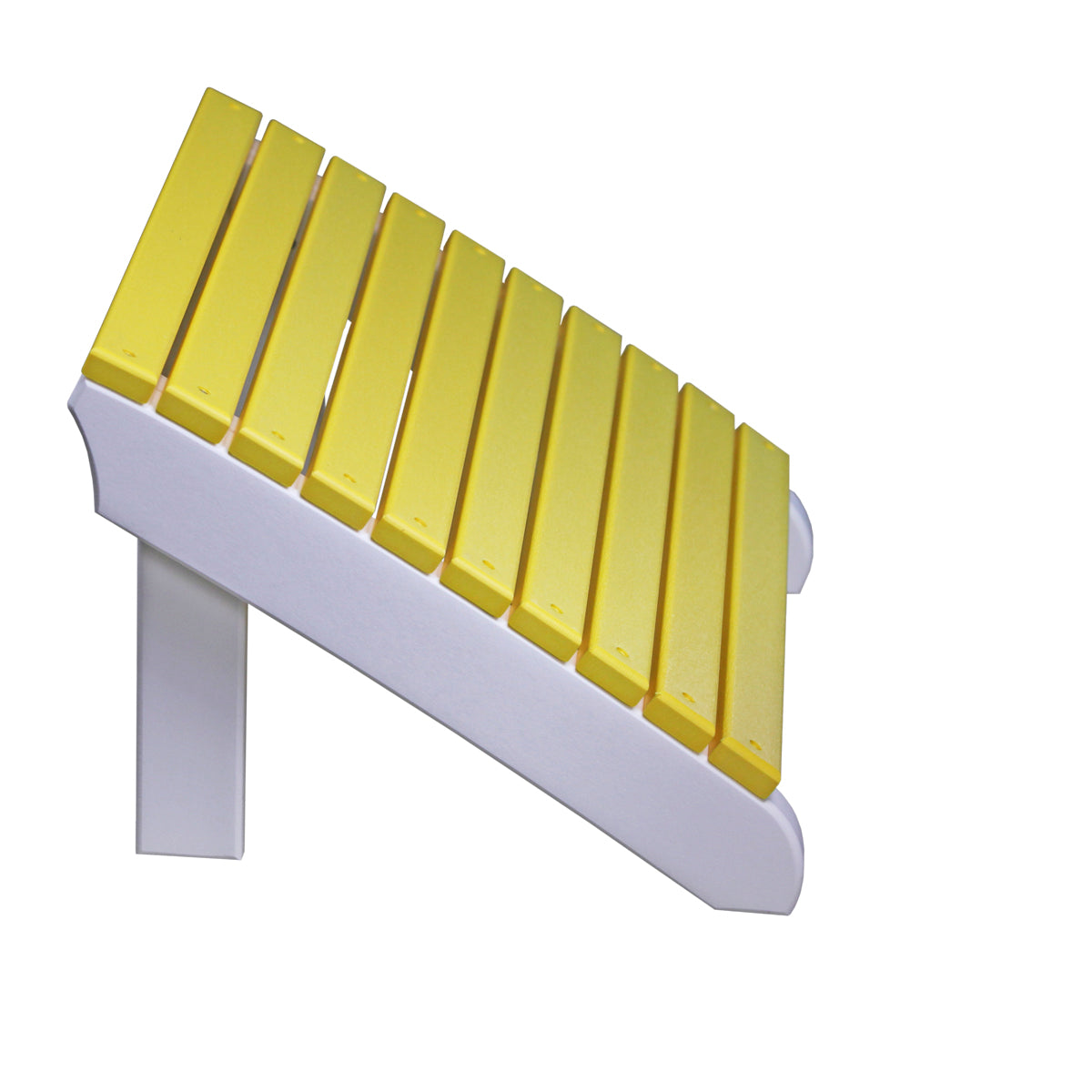 LuxCraft Deluxe Adirondack Footrest - PDAF - Yellow / White
