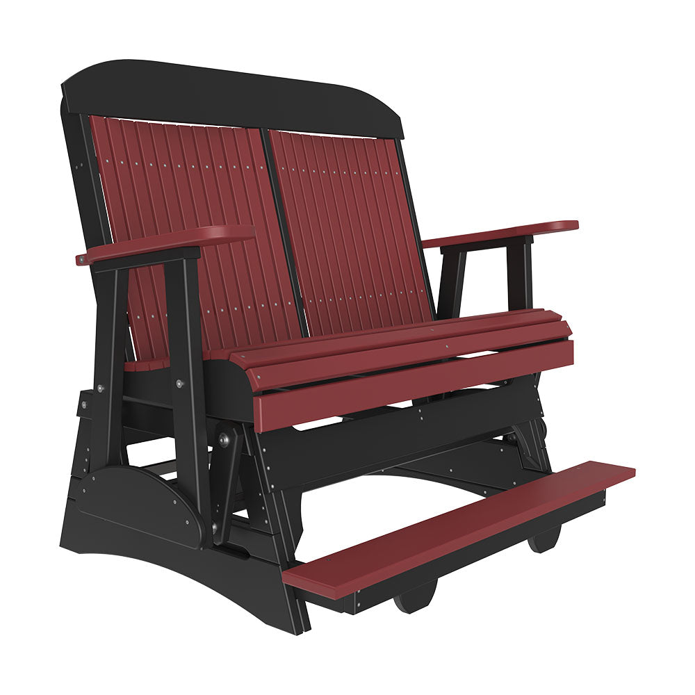 LuxCraft 4′ Classic Balcony Glider - 4CPBAG - Cherrywood / Black