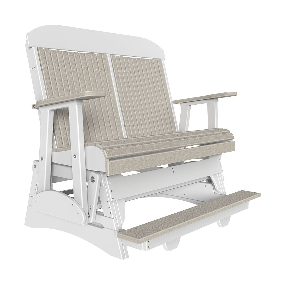 LuxCraft 4′ Classic Balcony Glider - 4CPBAG - Birch / White