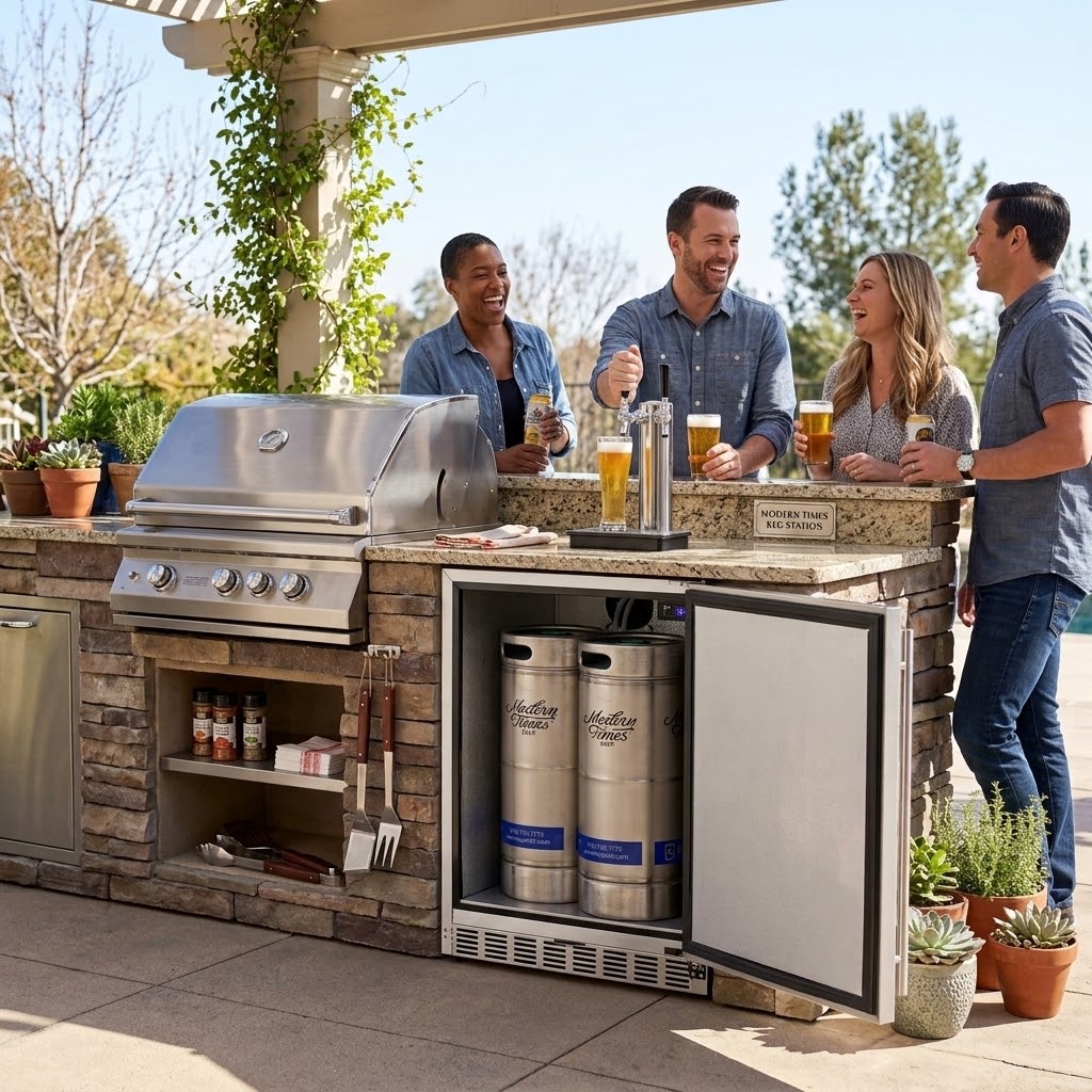 24" 6.6c Deluxe Outdoor Rated Kegerator Double Tower - RFR-24DK2