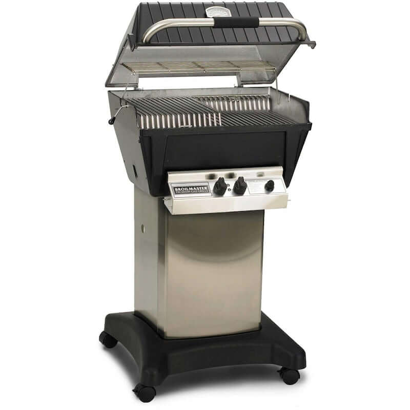 Broilmaster P4-XF Premium Gas Grill On Stainless Steel Cart - P4-XF PCB1 - Full Grill View