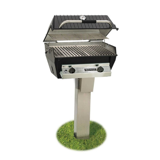 Broilmaster R3N Infrared Natural Gas Grill On Stainless Steel In-Ground Post