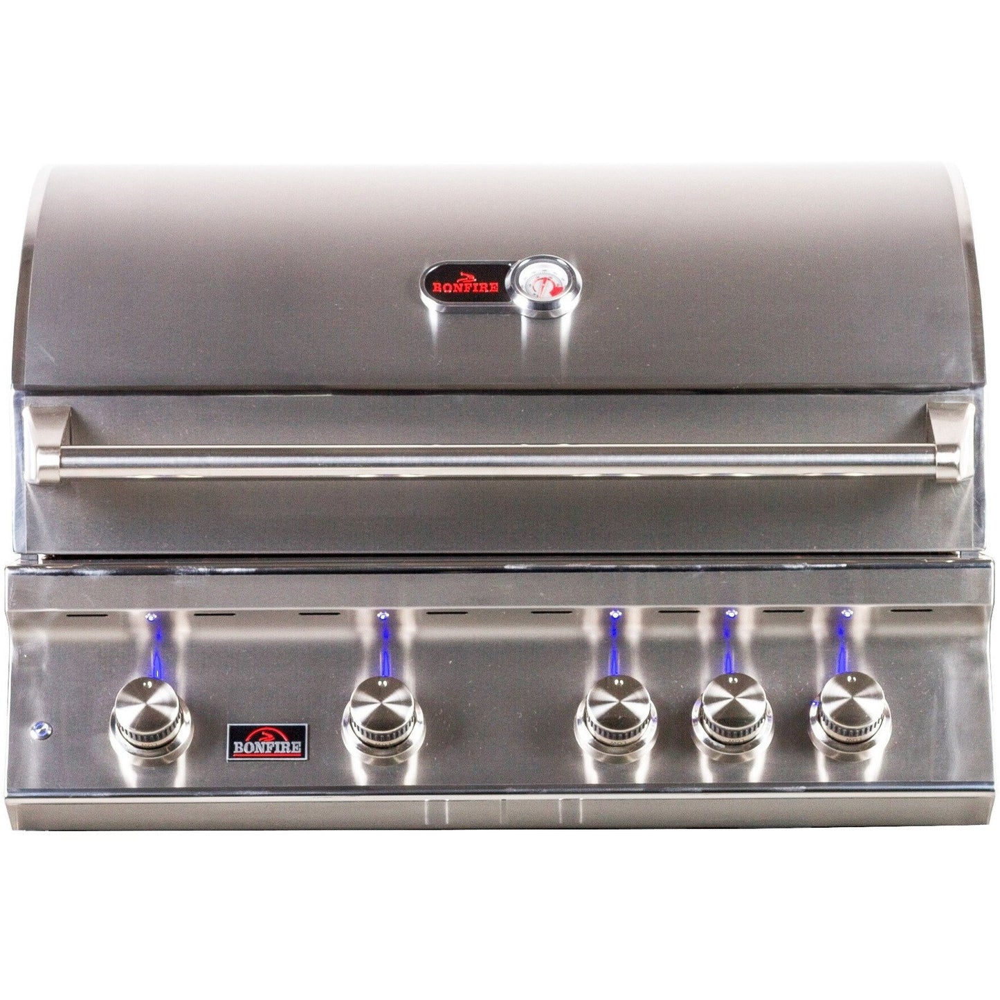 Bonfire 34-Inch 4 Burner Built In Gas Grill W/Rotisserie Kit - CBB4 - Front View