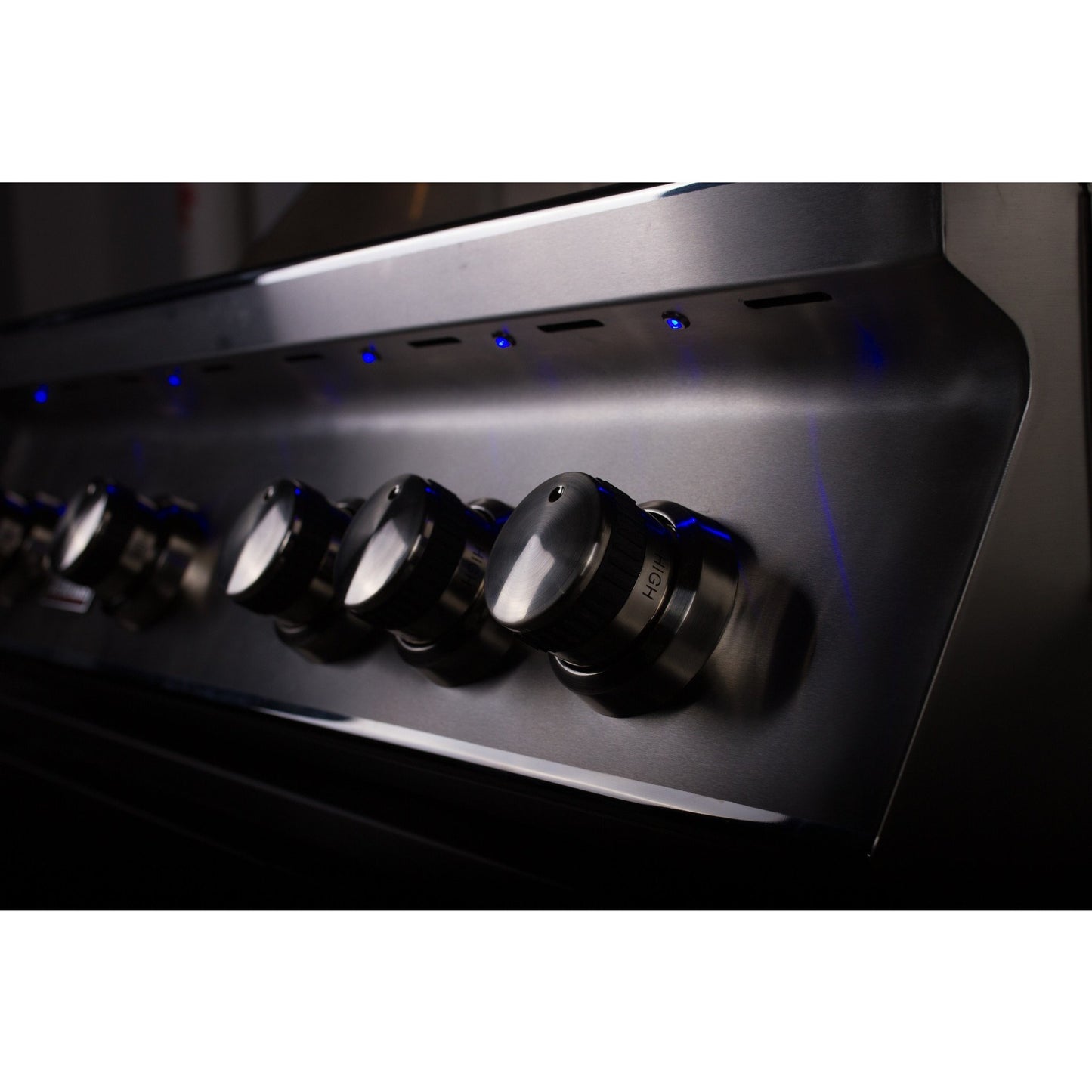 Bonfire 34-Inch 4 Burner Built In Gas Grill W/Rotisserie Kit - CBB4 - Side Controlars