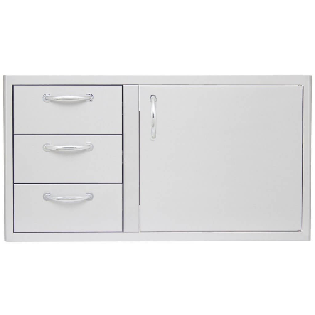 Blaze 39-Inch Stainless Steel Access Door & Triple Drawer Combo - BLZ-DDC-39-R