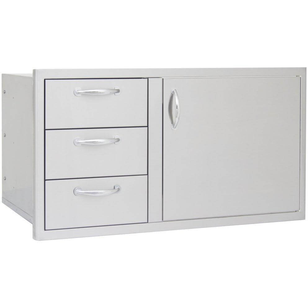 Blaze 39-Inch Stainless Steel Access Door & Triple Drawer Combo - BLZ-DDC-39-R