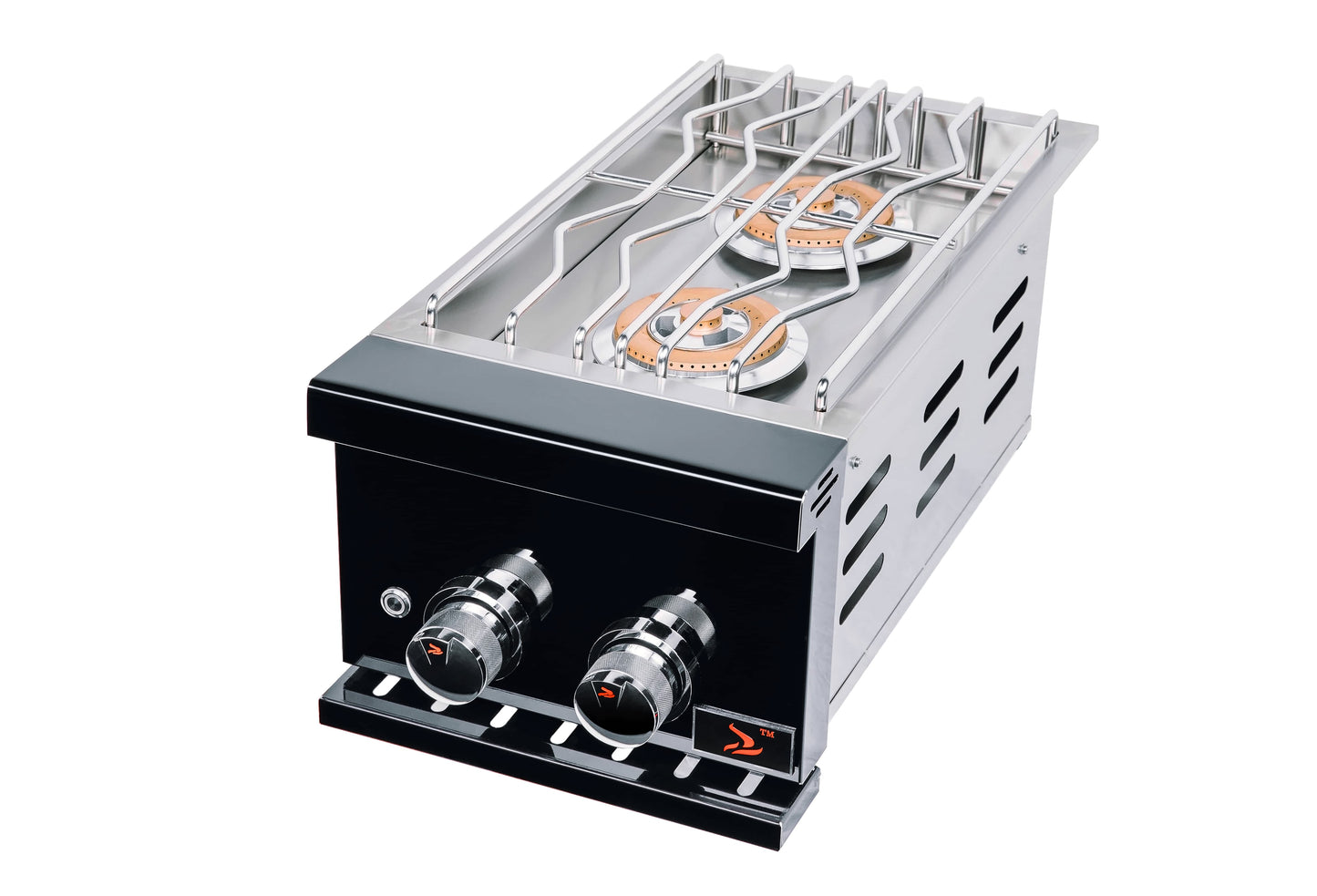 Bonfire Stainless Steel Built-in Side Burner For Bonfire Outdoor Kitchen Black Series - CBADSB-B - Upside View