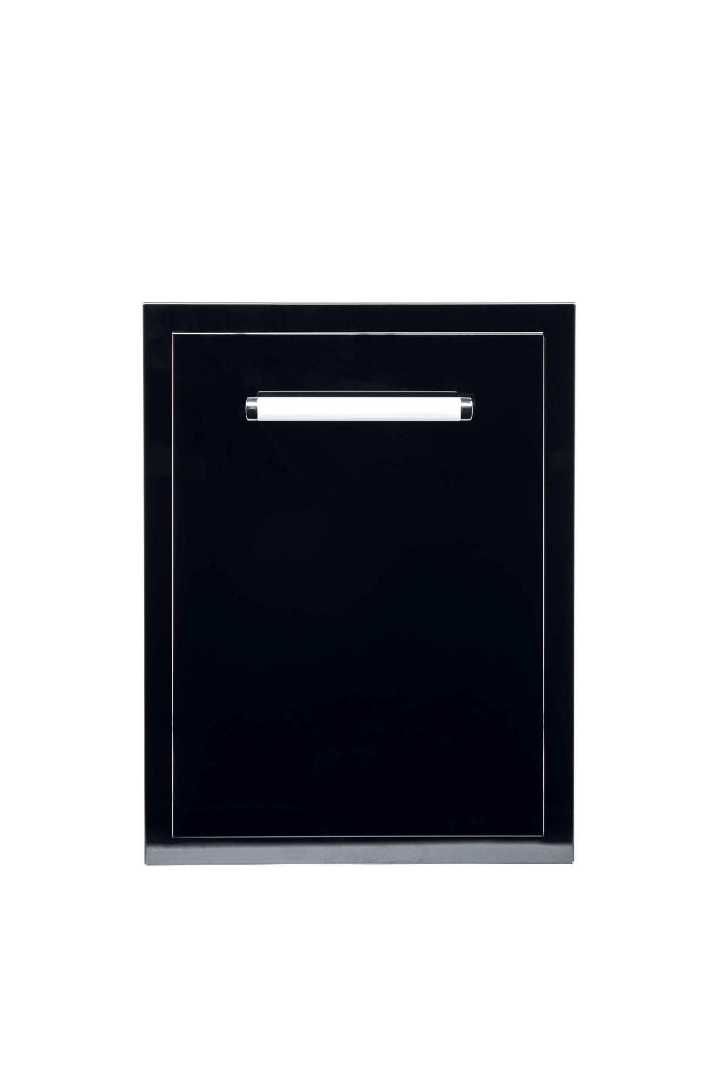 Bonfire Black Stainless Steel outdoor BBQ Island kitchen Roll Out Drawer Trash Bin Black Series - CBATC-B - Front View