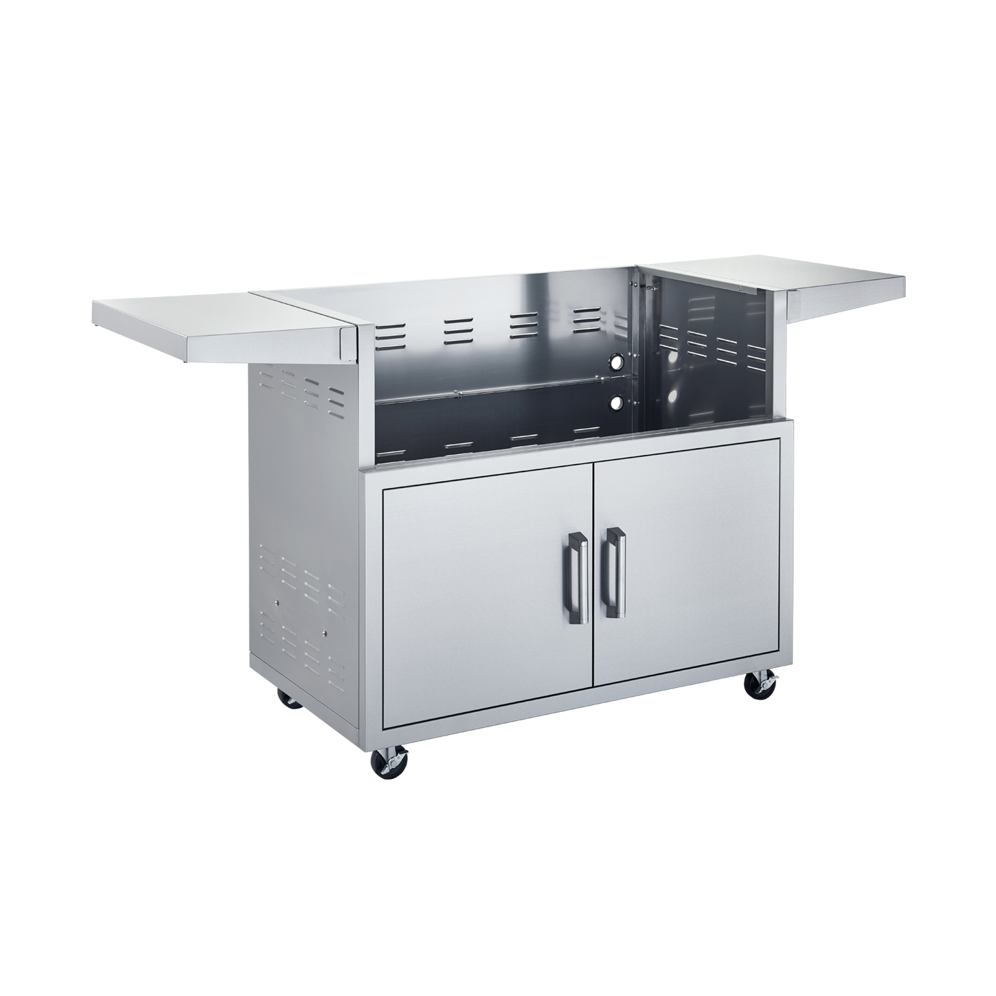 Broilmaster Stainless Steel 42-Inch Cart with 2 Fold-Down Side Shelves - BSACT42