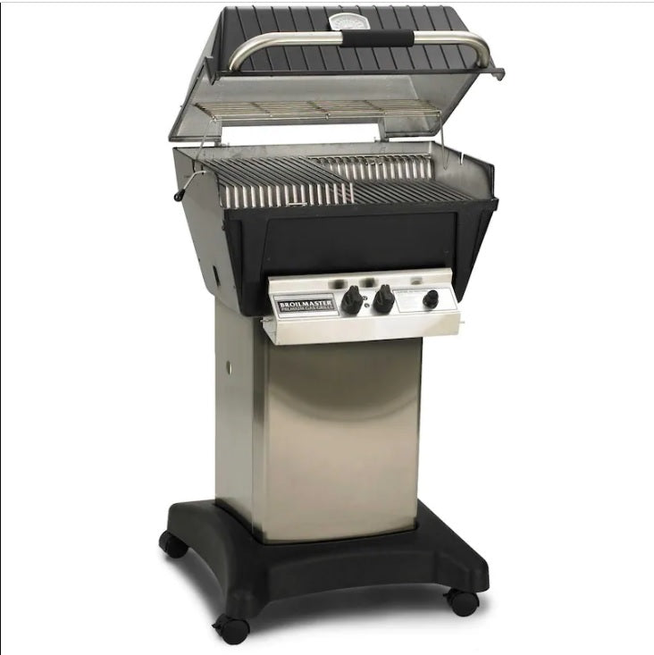 Broilmaster P4-XF Premium Gas Grill On Stainless Steel Cart - P4-XF PCB1 - Full Grill View