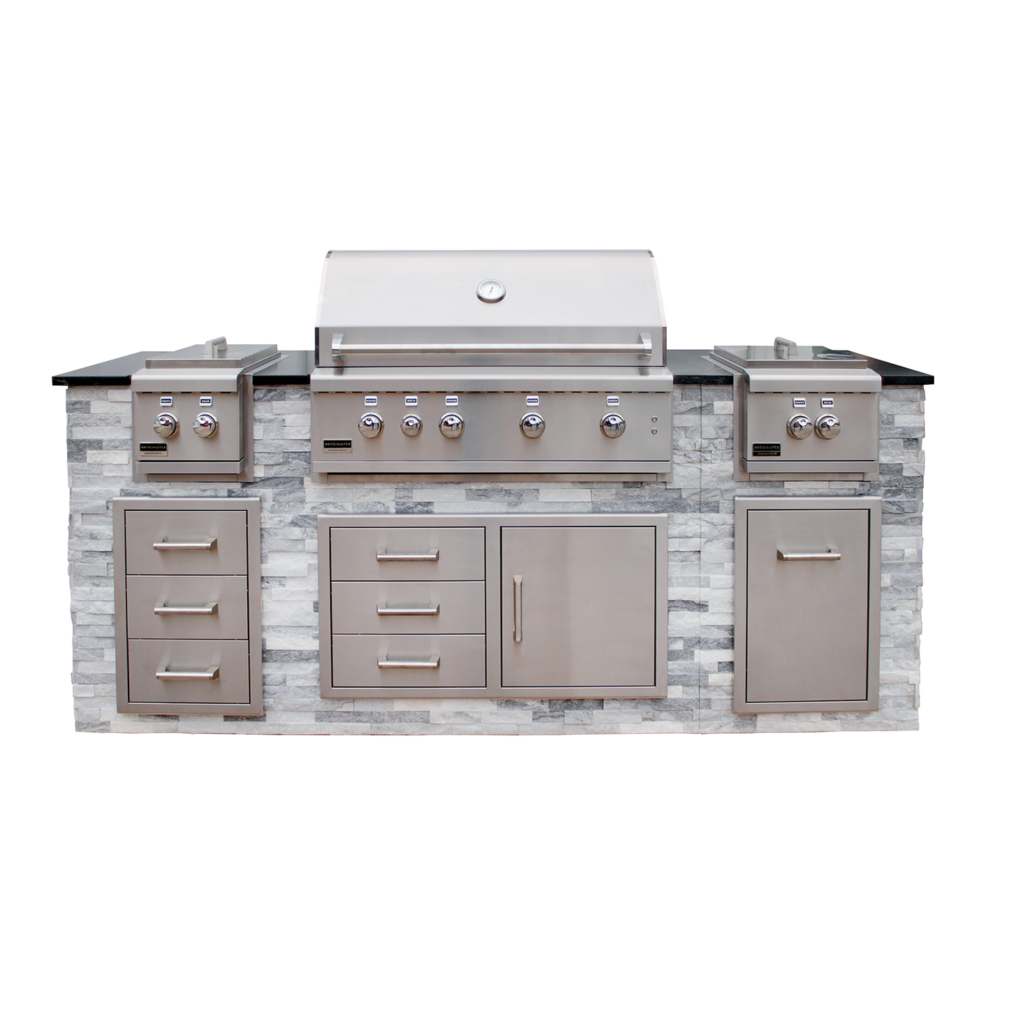 Broilmaster Built-In Stainless Steel Four Bow Tie Burners Gas Grill BSG424