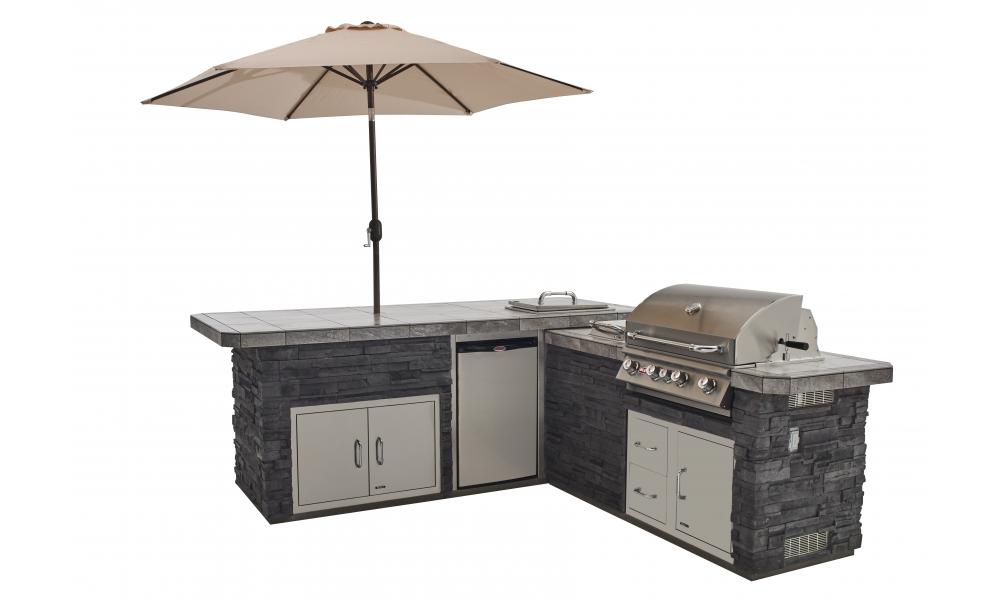 Bull BBQ Gourmet Q Outdoor Grill Stucco - 31020 - With Umbrella