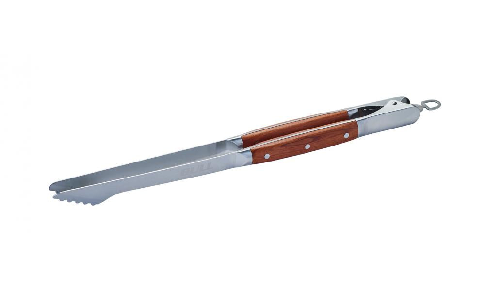 Bull Outdoor Grill Accessories Hardwood Long Handled Tongs - 24282