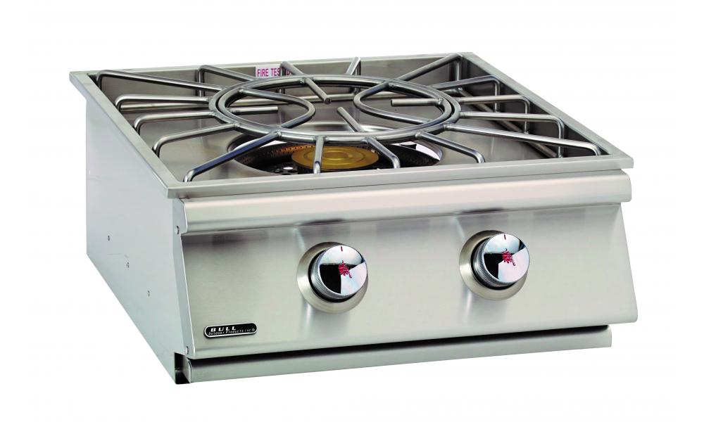 Bull Built-In Stainless Steel Power Burner W/ Stainless Steel Lid - 9600 - No Lid On Top