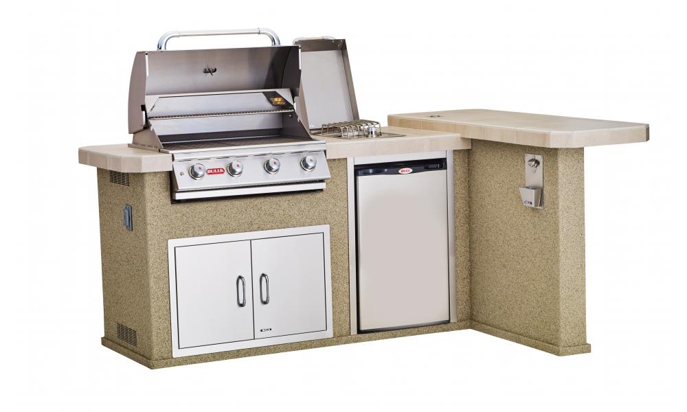 Bull Outdoor Grills Luxury Q Outdoor Island Kitchen - 31026- Open Head View