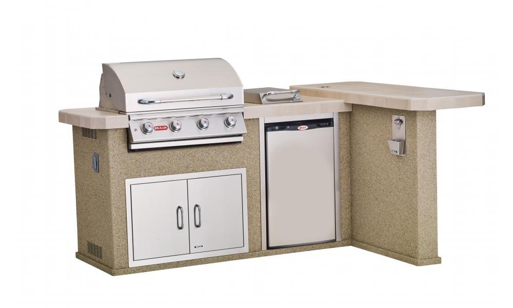 Bull Outdoor Grills Luxury Q Outdoor Island Kitchen - 31026- Closed Head View