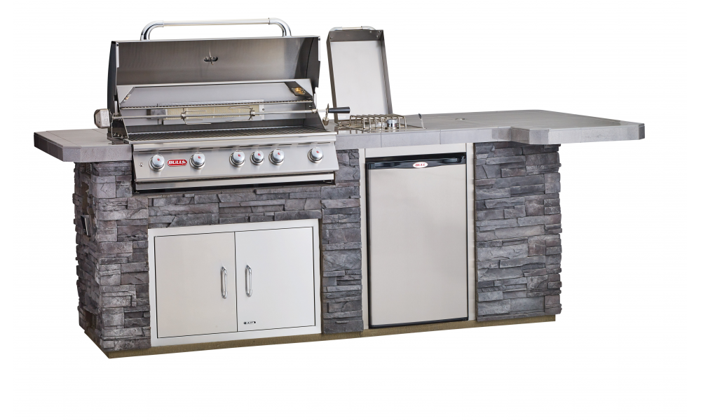 Bull Outdoor Kitchen Stucco BBQ Grill - 31014 - Open Head