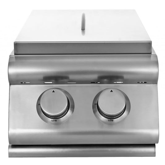Heat 2X Side Burner w/ Lights HTS-SB2-LP Propane - M&K Grills