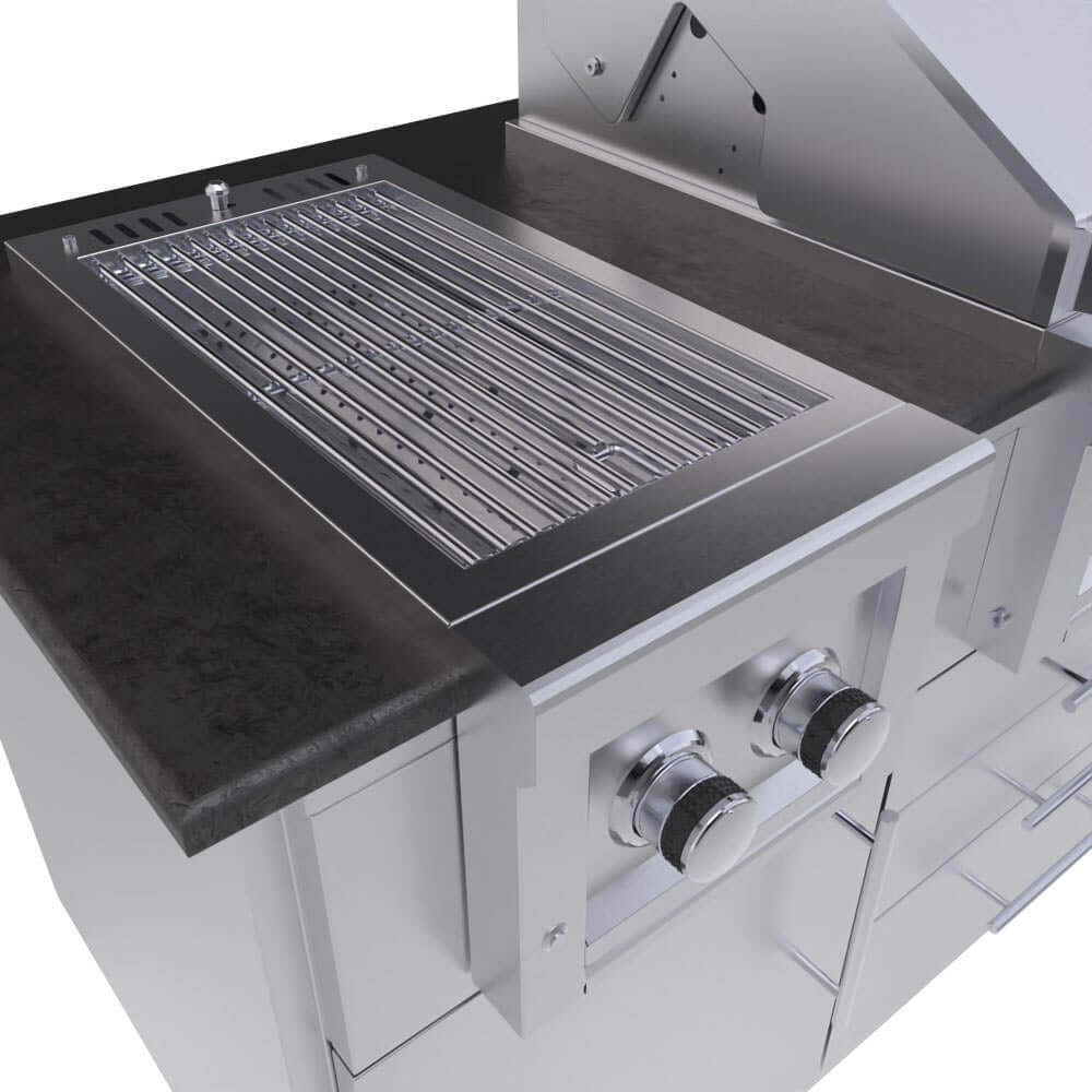 AUSTIN 9ft Grill/Double Burner/Companion Pro & Bar Center Island Package