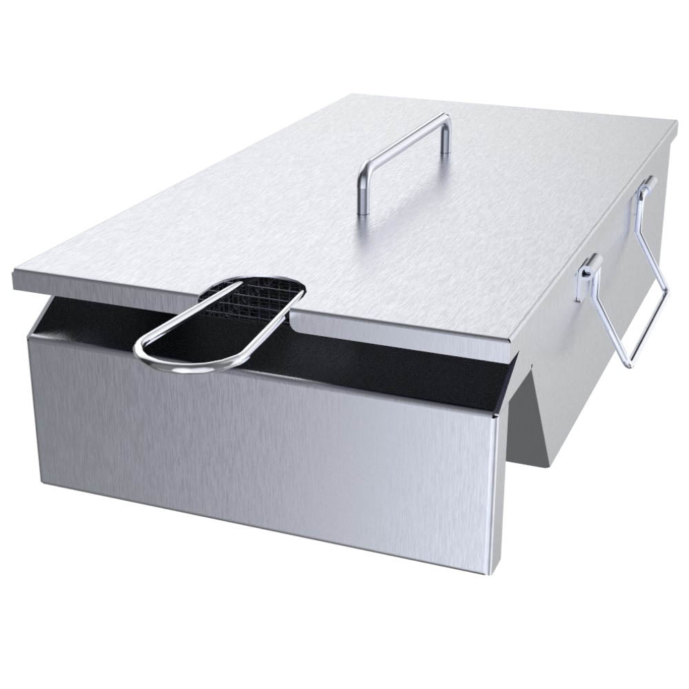 Sunstone 10" Wide Deep Fryer w/Cover, Steamer Tray, & Fryer Basket - SUNCP-FYER