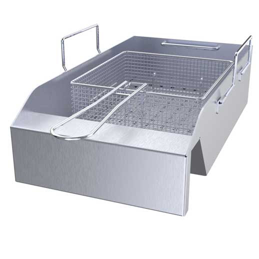 Sunstone 10" Wide Deep Fryer w/Cover, Steamer Tray, & Fryer Basket - SUNCP-FYER