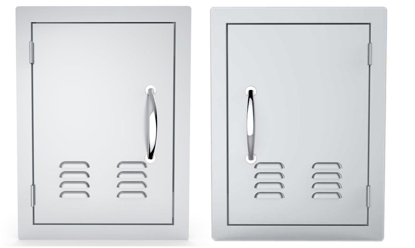Sunstone 14x20 & 17x24 Vertical Access Door Vented w/Left or Right Swing - A-DV1724 - Two vented access doors.