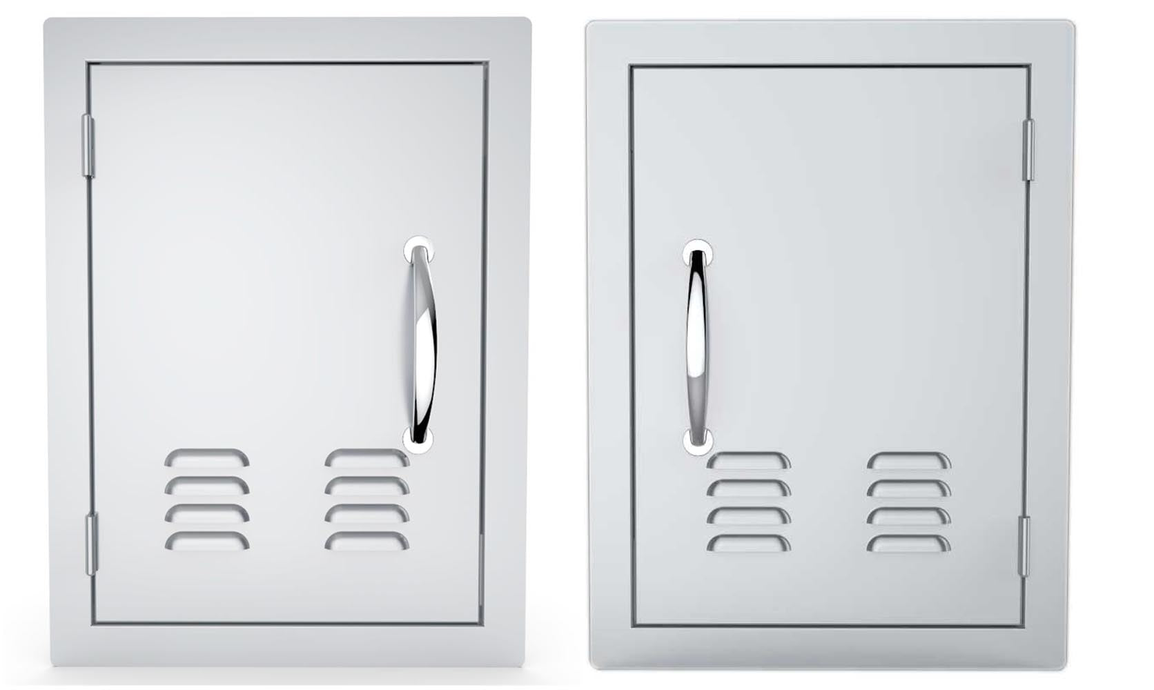 Sunstone 14x20 & 17x24 Vertical Access Door Vented w/Left or Right Swing - A-DV1724 - Two vented access doors.