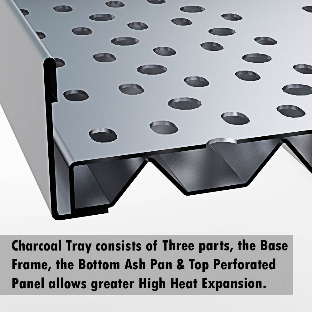 Sunstone 3-in-1 Charcoal Wood Burning & Smoking Tray for Gas Grills - SUNCP-CHTRAY - Base Frame