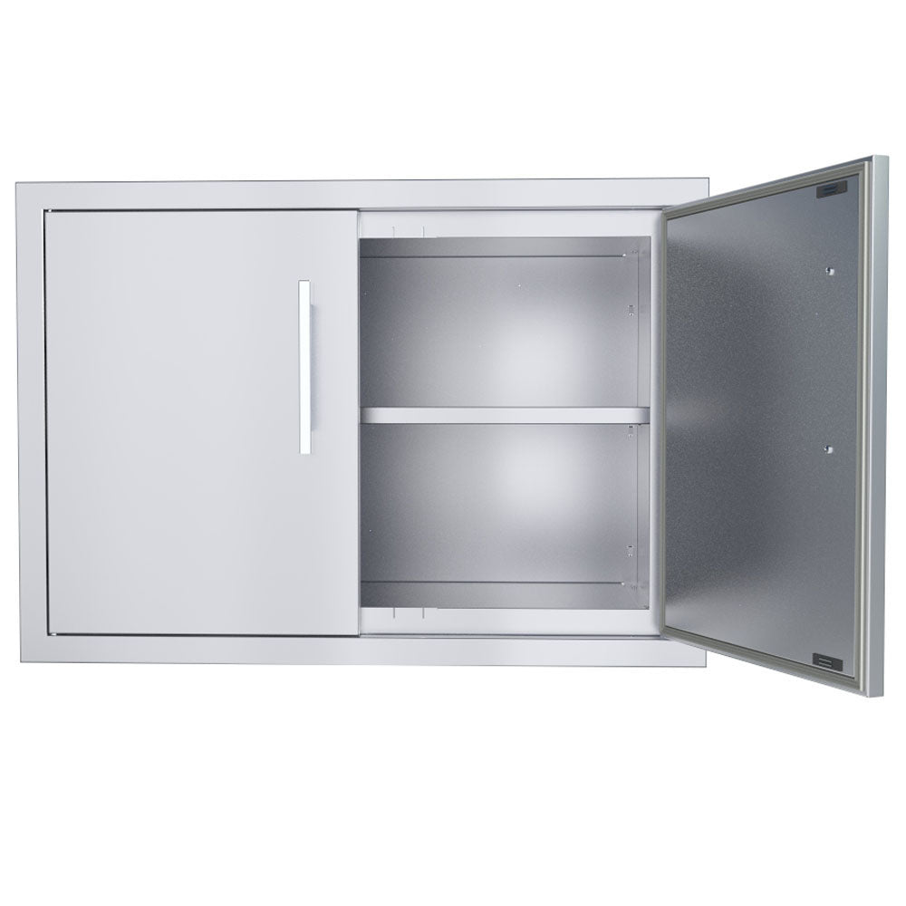 Sunstone Signature Series 30" Beveled Frame Weather Sealed Dry Storage Pantry - BA-DSH30 - Inside View