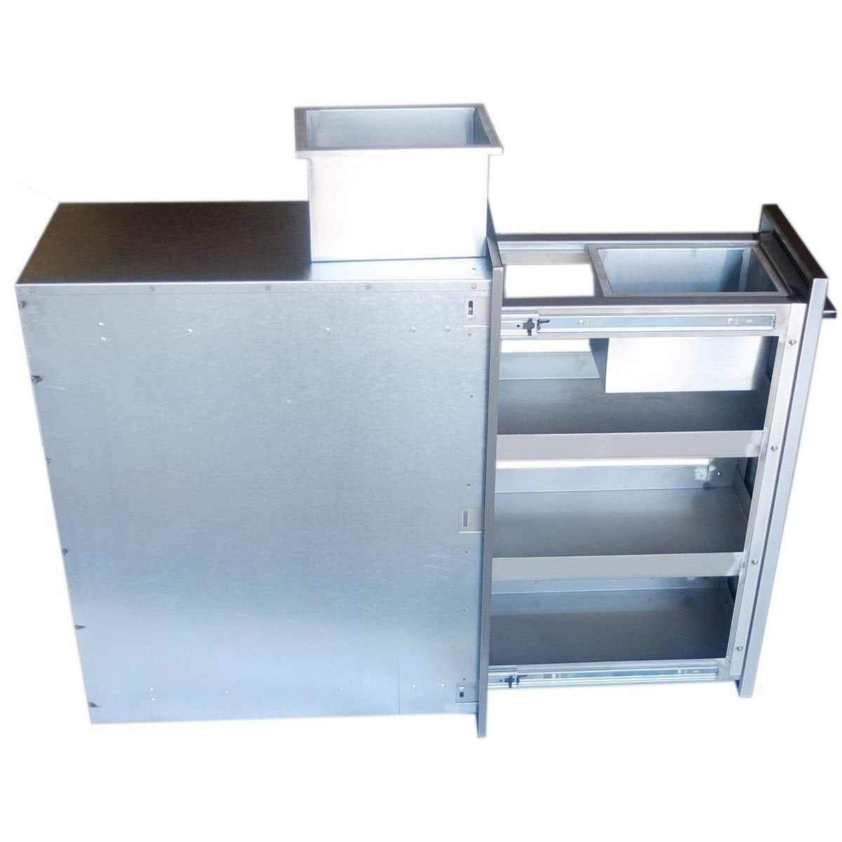 Sunstone 12 inch spice drawer with two removable baskets BA-SPRD12 - Side View