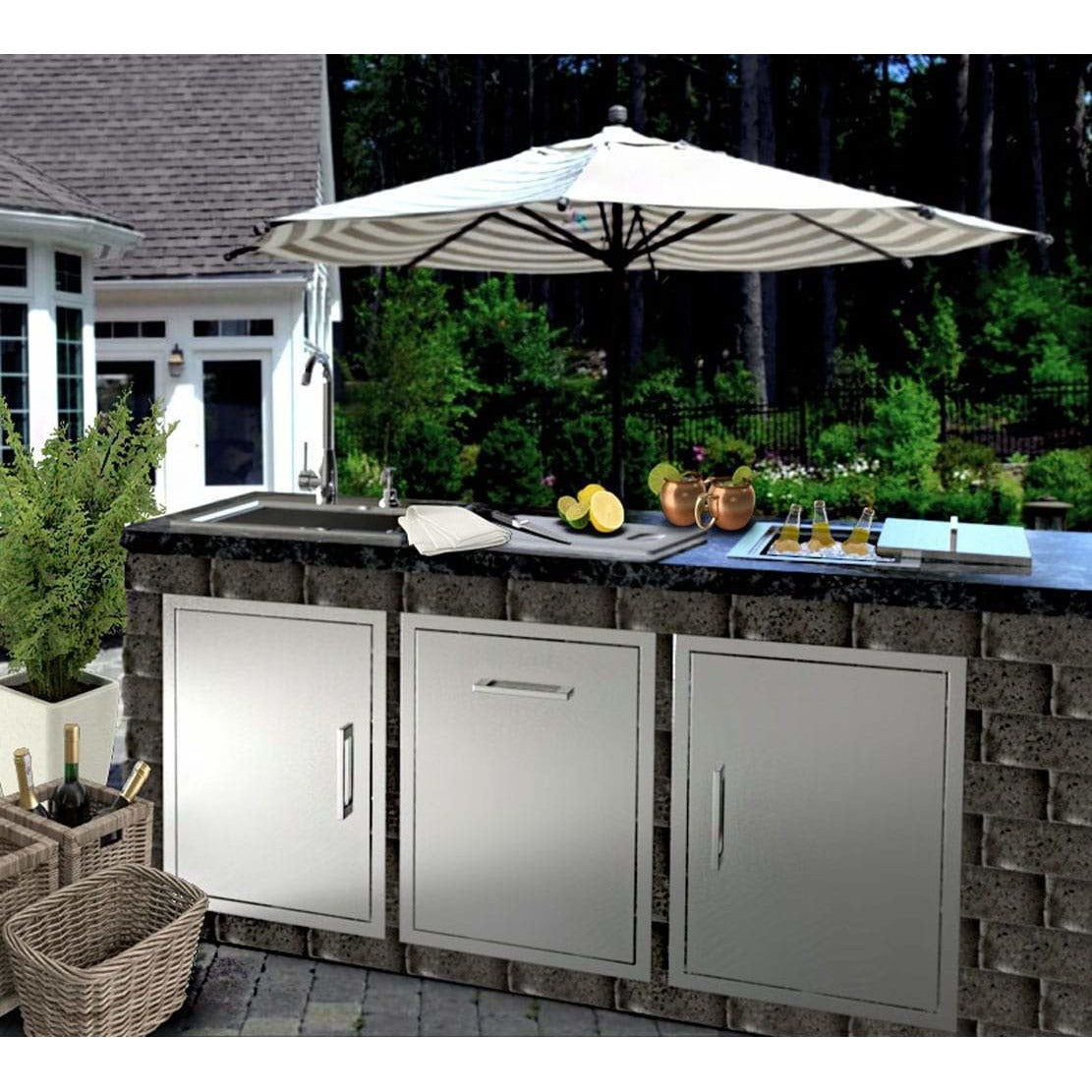 Sunstone 17x24 inch beveled frame vertical door BA-DV1724 - Installation Idea