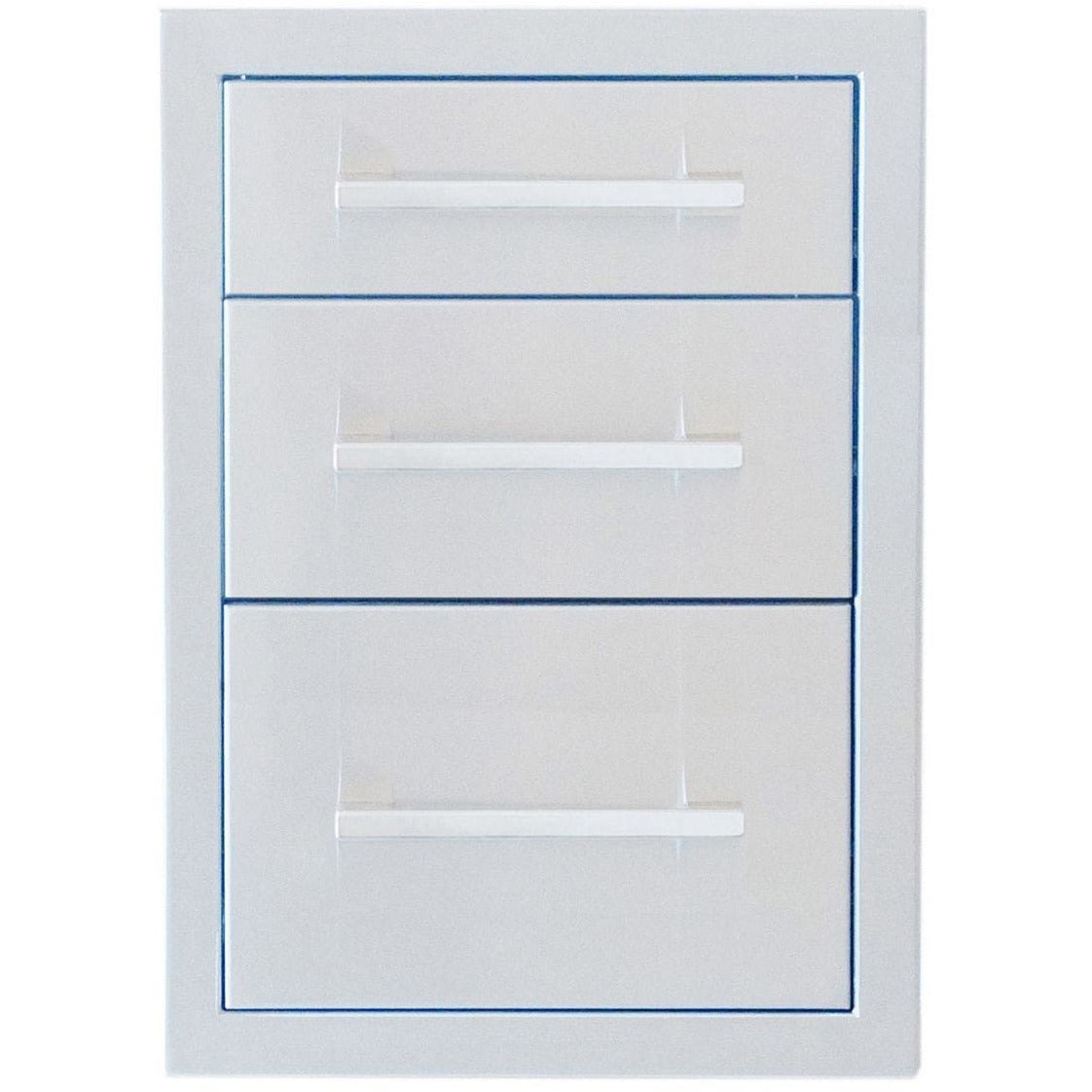 Sunstone 18 inch beveled frame triple drawer BA-TD18 - Front View of Beveled Frame Triple Drawer.