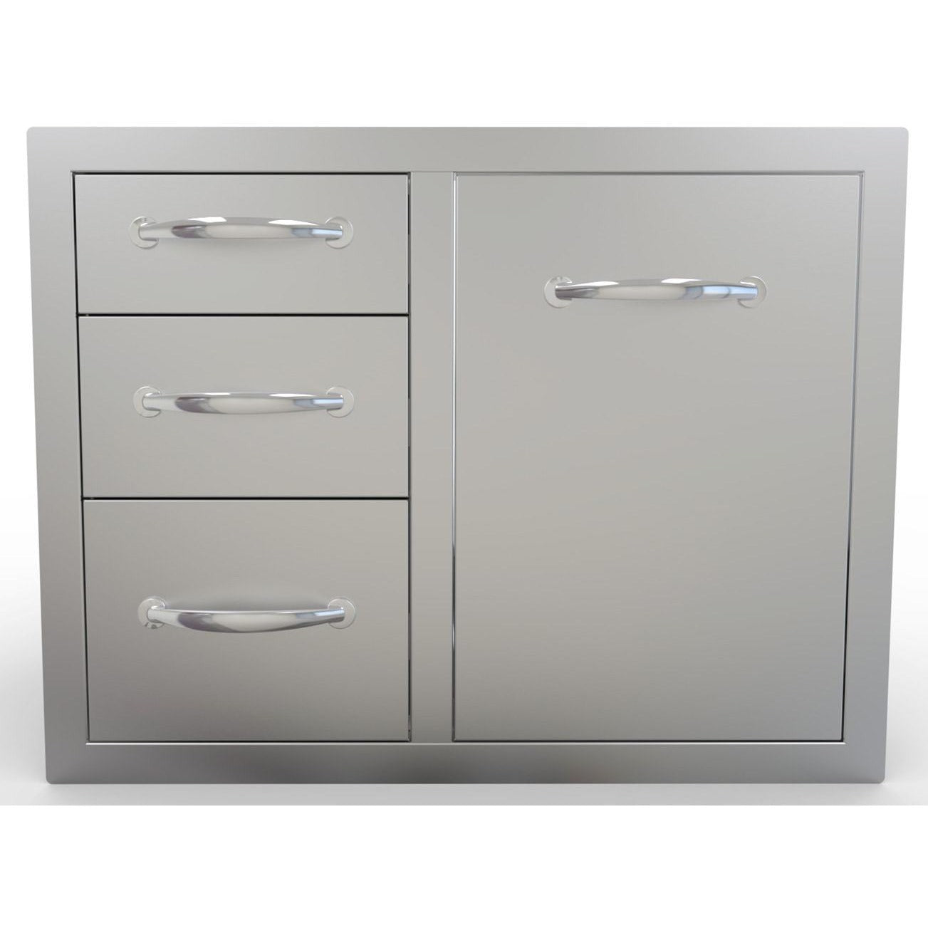 Sunstone 30 inch tank/trash storage & triple drawer BA-LPCTD30 - Front View