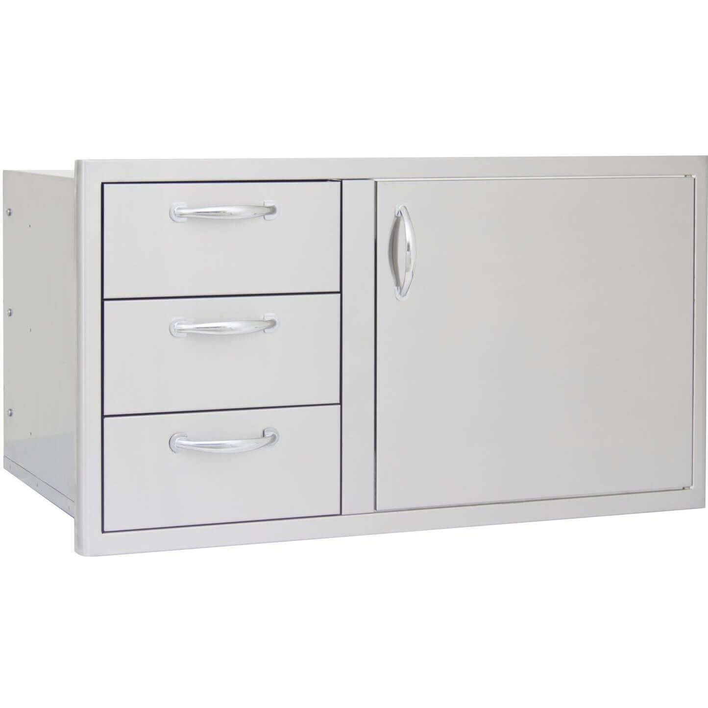 Blaze 39-Inch Stainless Steel Access Door & Triple Drawer Combo - BLZ-DDC-39-R