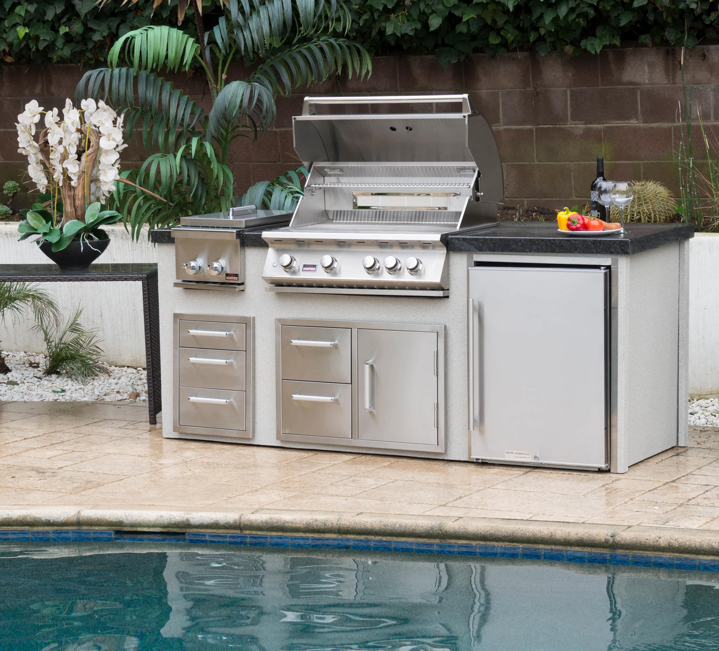Bonfire 34-Inch 4 Burner Built In Gas Grill W/Rotisserie Kit - CBB4 - Liftstyle