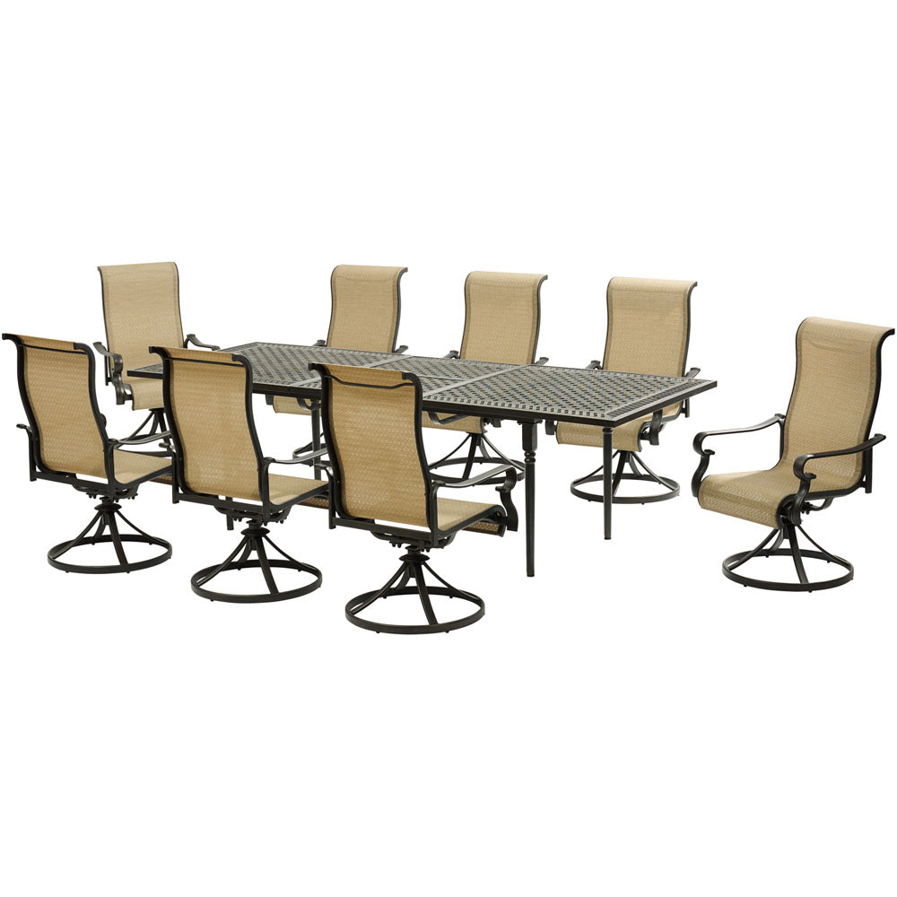 Hanover Brigantine 9 piece Patio Dining Set