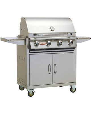 Bull Outlaw 30-Inch 4-Burner Freestanding Natural Gas Grill Cart-26039 + 45551