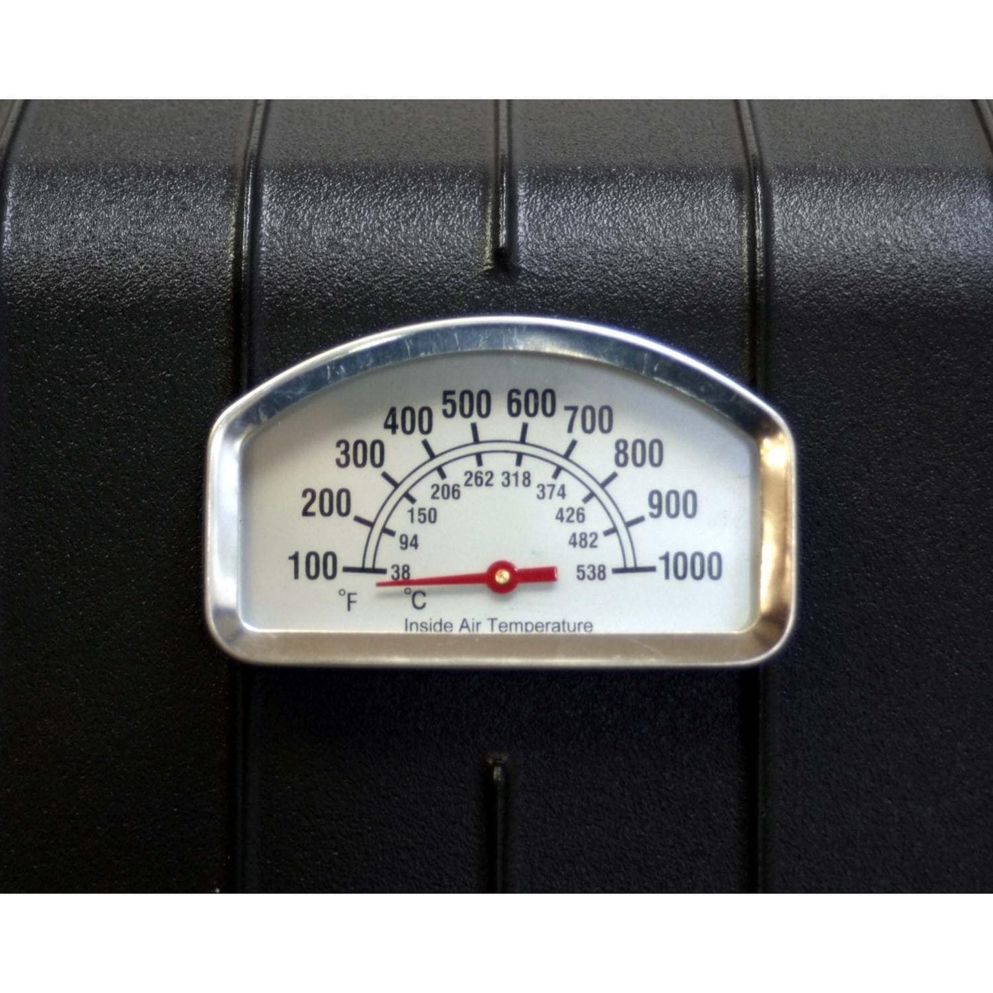 Broilmaster H3 Deluxe Natural Gas Grill On Black In-Ground Post With Black Drop Down Side Shelf - H3PK2N - Heat Indicator